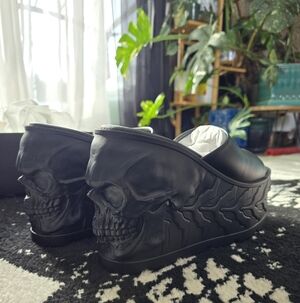 Killstar Doom Platform Sliders Sandals